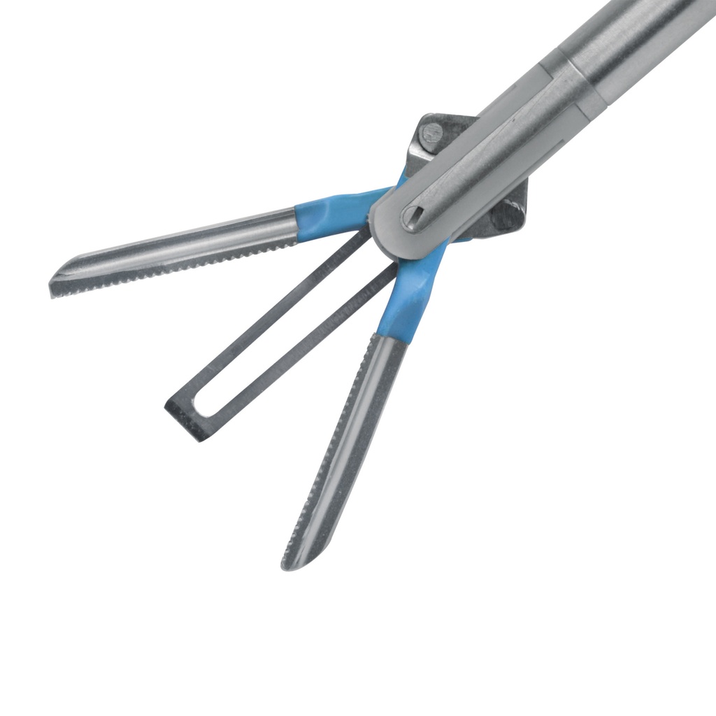 Bipolare Koagulations- und Schneidezange EickCut Kurz, wiederverwendbar, drehbar,mit Anschluss zur bipolaren Koagulation,Ø = 5 mm, L = 25 cm, Kunststoffhandgriff * ohne Klingen *