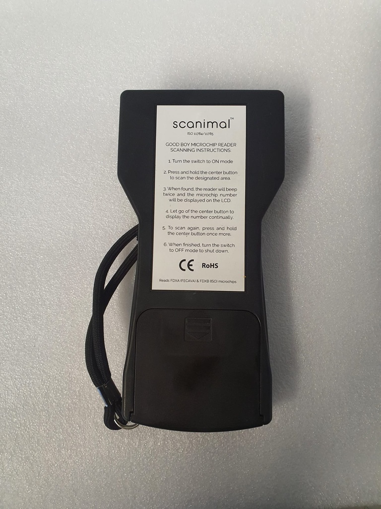 Mikrochip Lesegerät für FDXA (FECAVA) & FDXB (ISO) Mikrochips, SN: P2406010 -  dem Artikel fehlt die Originalverpackung, Baujahr 2024