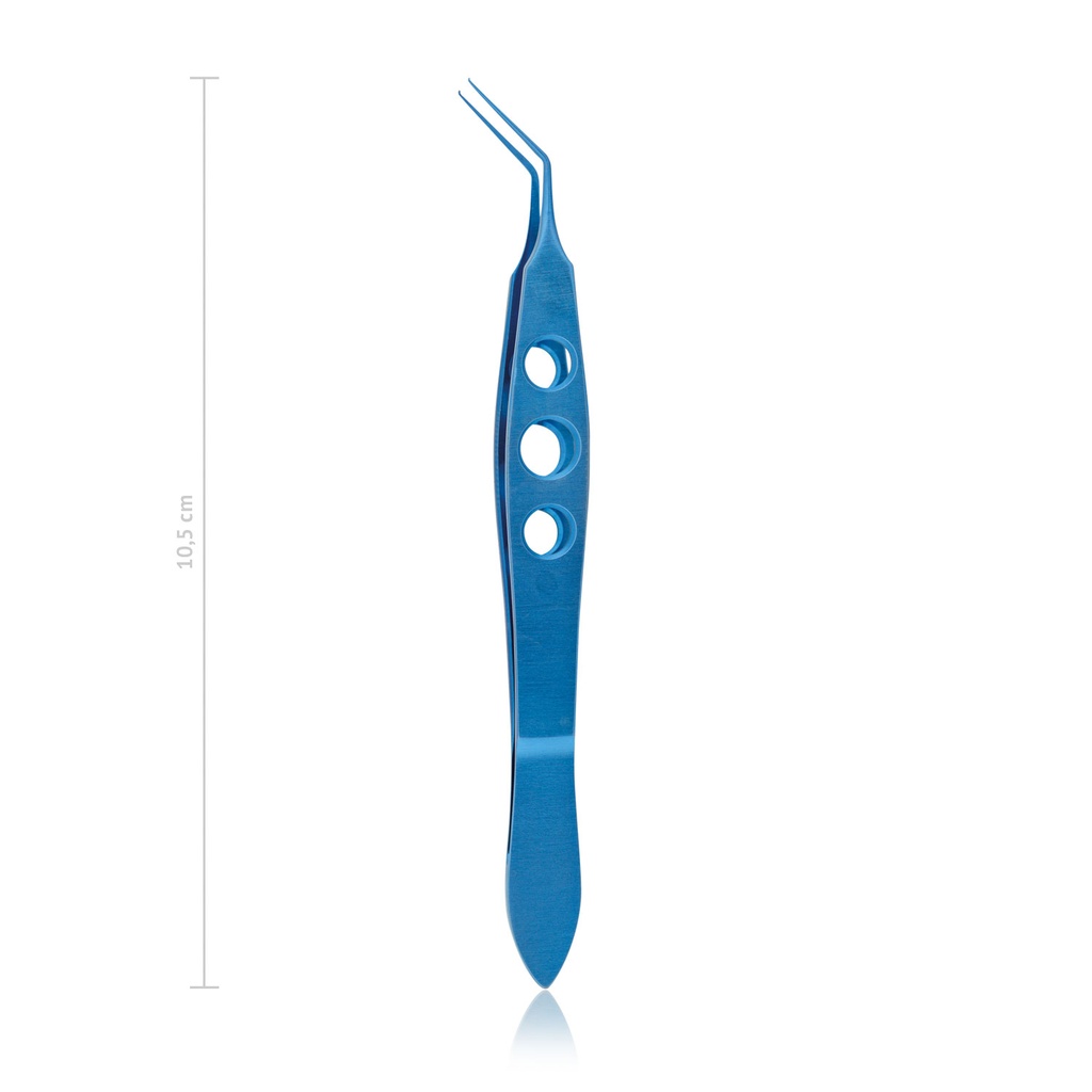 [172005] Pinza de capsulorrexis UTRATA, L 10,5 cm, angulada, puntas triangulares