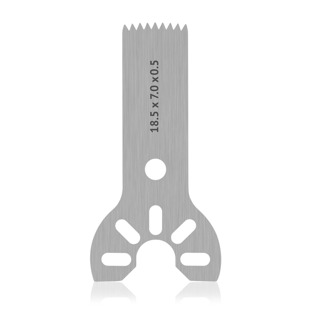 Saw blade Stryker mount, L 18.5 x W 7 x H 0.5 mm