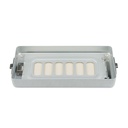 Base de 3,5 cm de hauteur pour petit récipient, perforée, plate, 300 x 140 x 30 mm, grise