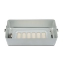 Base de 10 cm de haut pour petit récipient, perforée, 300 x 140 x 100 mm, grise