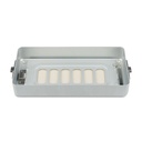 Base de 4,5 cm de hauteur pour petit récipient, perforée, 300 x 140 x 45 mm, grise