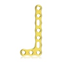 EickLoxx Small Contour 2.2, plaque en L gauche, 9 trous, système 1,7/2,3 mm, jaune, 18 x 39 mm