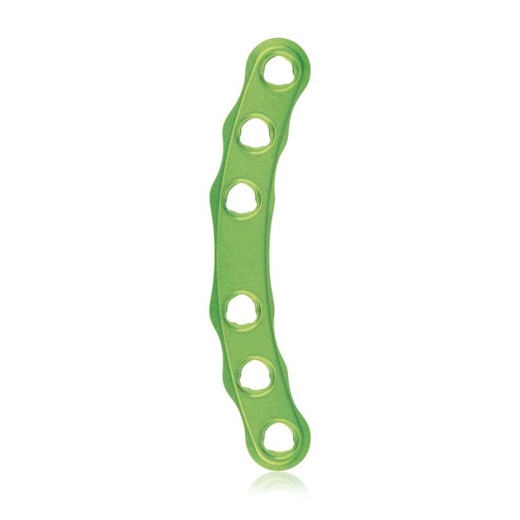 EickLoxx Small Contour 2.2, placa C, 6 orificios, sistema 1,7/2,3 mm, verde, 6 x 40 mm