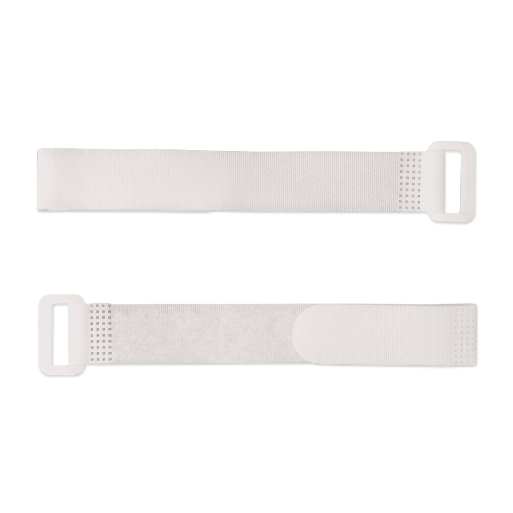[648112] Attaches de câble auto-agrippantes, blanches, longueur : 32/40 cm (1 pièce)