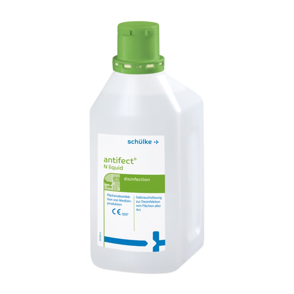 [307200] Schülke antifect N líquido, botella de 1 l, alcohol para la desinfección rápida de dispositivos médicos no invasivos y superficies