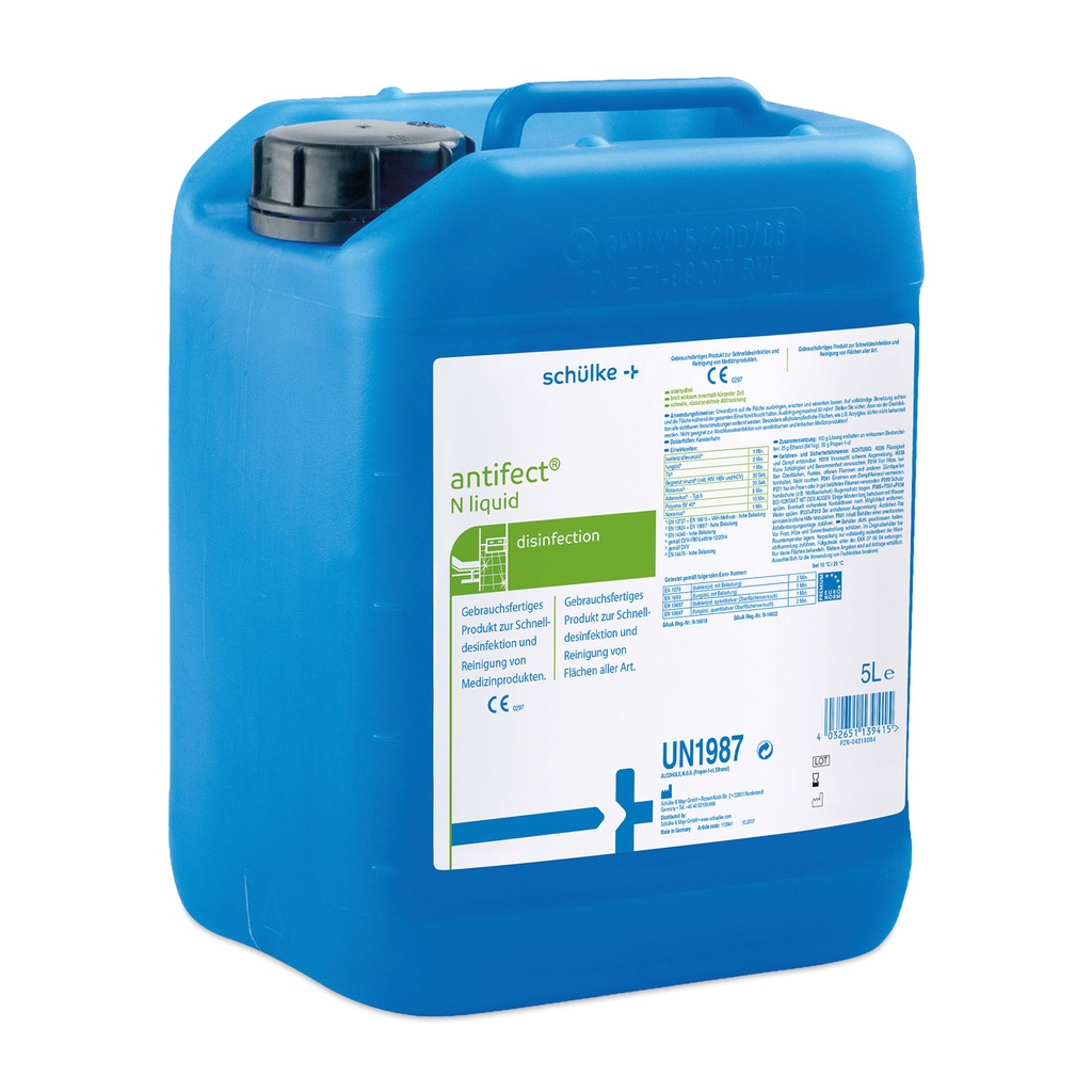 Schülke antifect N liquid, 5 l canister, alcoholic rapid disinfection of non-invasive medical devices and surfaces
