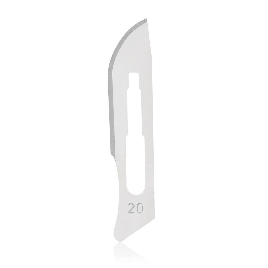 [100820] Hoja de bisturí EICKEMEYER, Fig. 20 (acero al carbono), 100 uds./paquete.