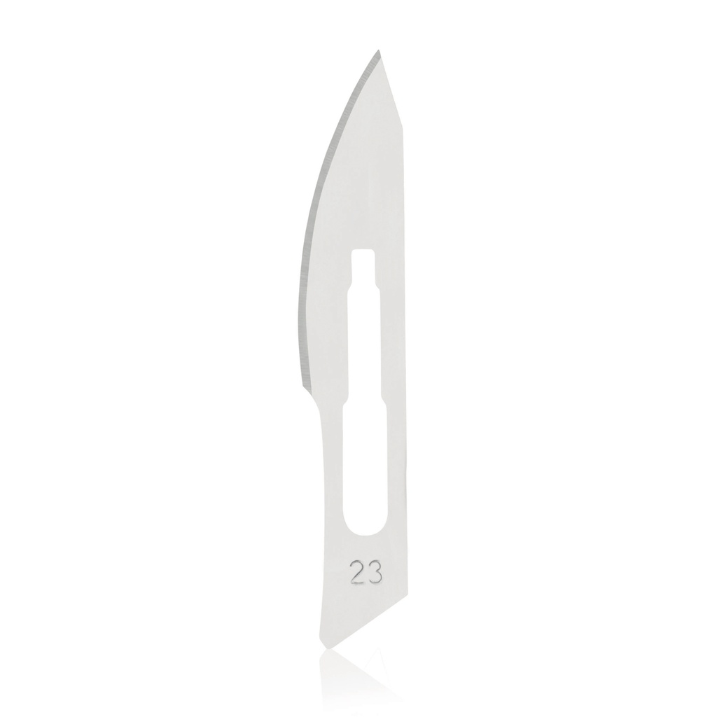 [100823] Lame de scalpel EICKEMEYER, Fig. 23, acier au carbone, 100 pièces/paquet.