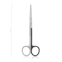 Ciseaux de dissection METZENBAUM pour gauchers, 14,5 cm, à bout rond, droits