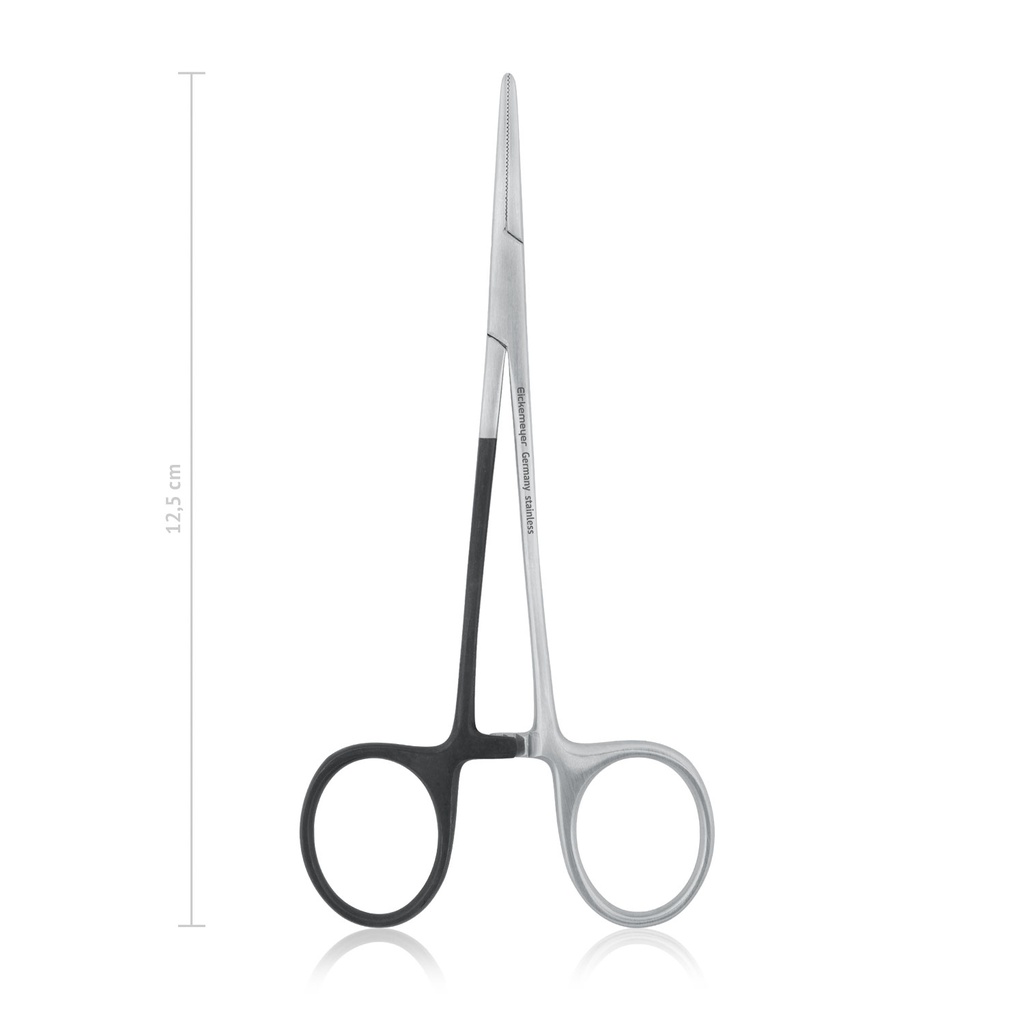 Hemostatic forceps HALSTEAD-MOSQUITO for left-handed people, 12,5 cm, straight