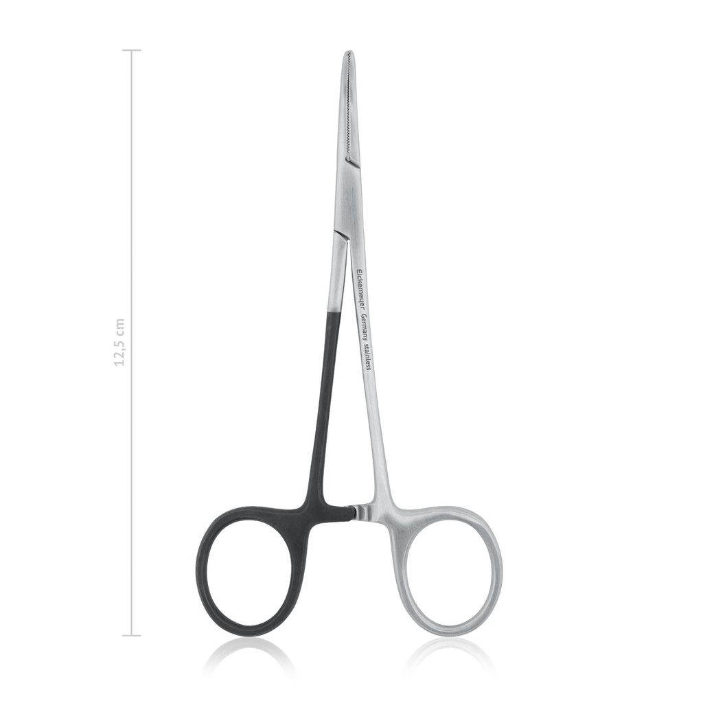 Hemostatic forceps HALSTEAD-MOSQUITO for left-handed people, 12,5 cm, curved