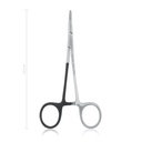 Pinza hemostática Halstead-Mosquito para usuarios zurdos, curva de 12,5 cm