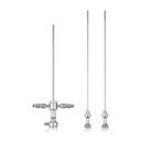 Vástago para artroscopia, L = 17,4 cm, para endoscopios Ø = 2,7 mm, con 2 grifos de irrigación, con 2 obturadores