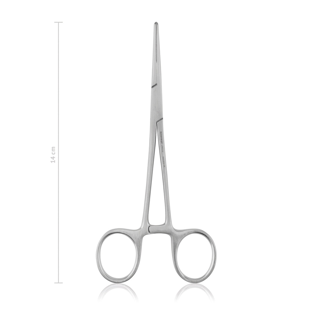 Pinza hemostática KELLY, 14 cm, recta