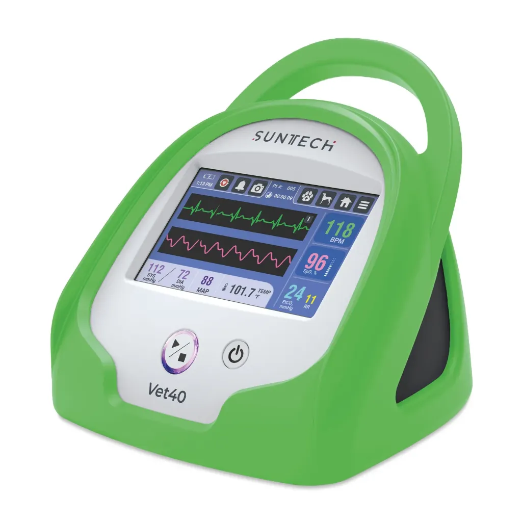 SunTech Vet40 multiparameter monitor with green cover