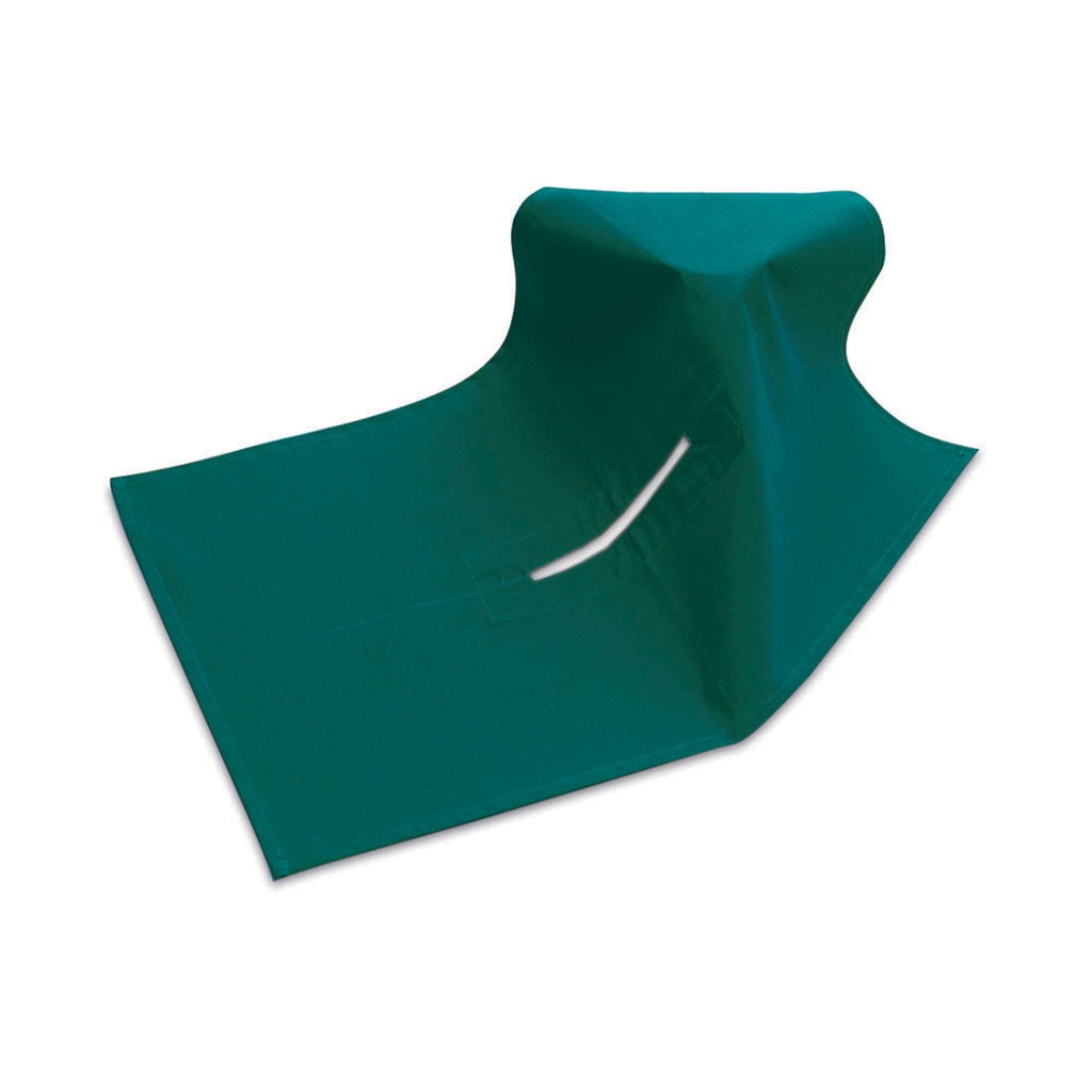 [921370] Cloth drape with slit, green, 73 x 70 cm slit length 20 cm 
