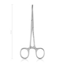 Haemostatic forceps Kocher, 14 cm, curved, 1x2 teeth 