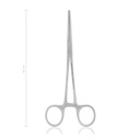 Zacisk tętniczy KOCHER-OCHSNER, 1x2 zęby, 16 cm, zakrzywione