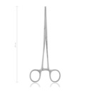 Hemostatic forceps KOCHER-OCHSNER, 1x2 teeth, 18 cm, curved