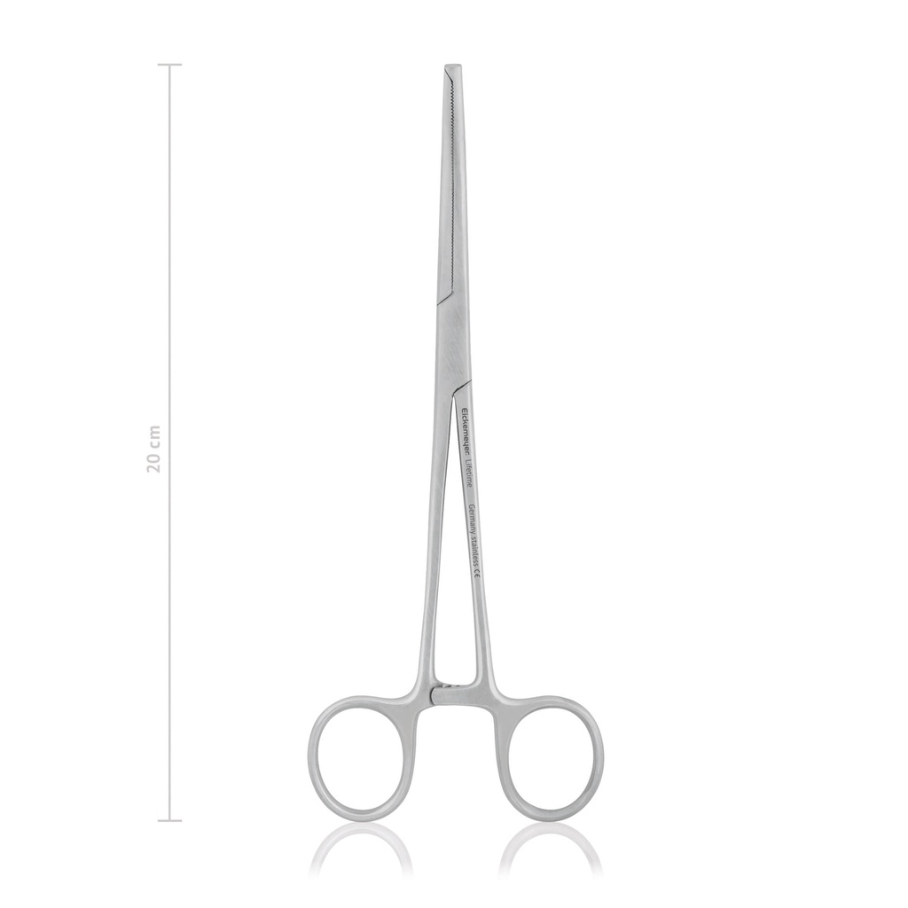 [142520] Hemostatic forceps KOCHER-OCHSNER, 1x2 teeth, 20 cm, curved