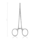 Pinza hemostatica delicada12 cm, recto, 1x2 dientes, económico