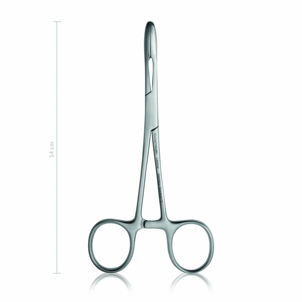 Hemostatic forceps PEAN, short jaws, 14 cm, straight