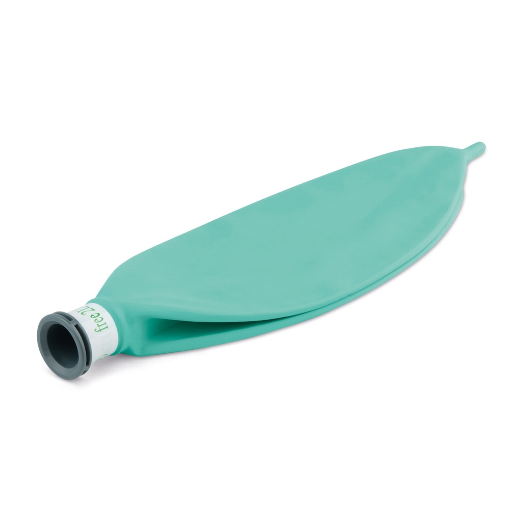 [215102] Bolsa de respiración, sin látex, verde, 2 litros.