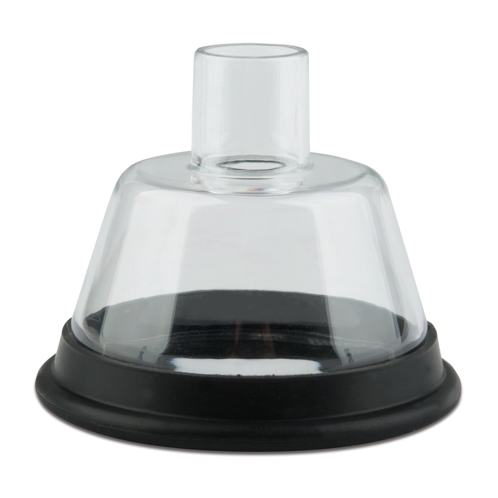 [215402] Masque respiratoire en plexiglas, taille 2, diamètre extérieur 57 mm, ouverture 30 mm, hauteur 29 mm