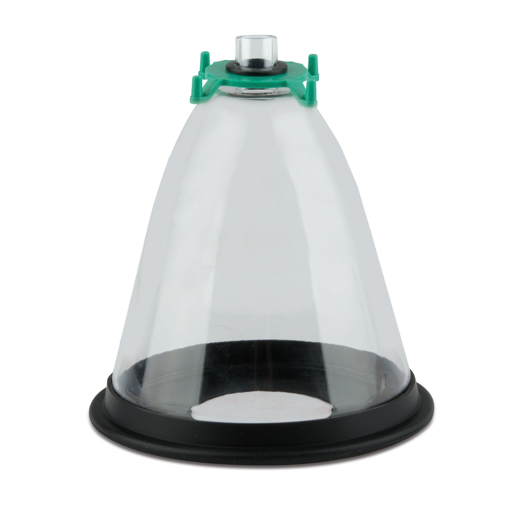 [215406] Masque respiratoire en plexiglas, taille 6, diamètre extérieur 130 mm, ouverture 54 mm, hauteur 121 mm