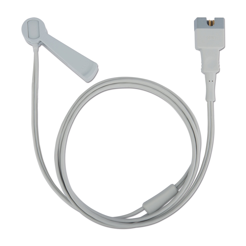 Sensor de clip SpO2 que incluye dos clips de sensor (pequeño y grande) para fijarlo a una posición adecuada. Adecuado para los modelos LifeVet® 8M (321900), 8C (321901), 10M (321915), 10C (321920), 10 C+ (321921), 12M (321910), ePM12M Vet (321930, 321940)