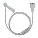 Sensor de clip SpO2 que incluye dos clips de sensor (pequeño y grande) para fijarlo a una posición adecuada. Adecuado para los modelos LifeVet® 8M (321900), 8C (321901), 10M (321915), 10C (321920), 10 C+ (321921), 12M (321910), ePM12M Vet (321930, 321940)