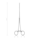 Intestinal forceps MAYO-ROBSON, longitudinal serrations, 24 cm, curved