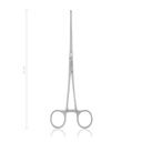 Intestinal forceps MAYO-ROBSON, longitudinal serrations, 21 cm, curved