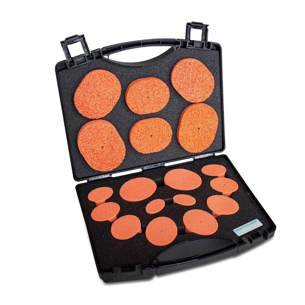 Kit de esponjas traqueales DENTO-DORM®,compuesto de un maletín con 48 esponjastraqueales