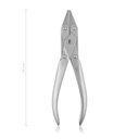 Courbure de fil d´acier-parallèle-pince plate, 18,5 cm