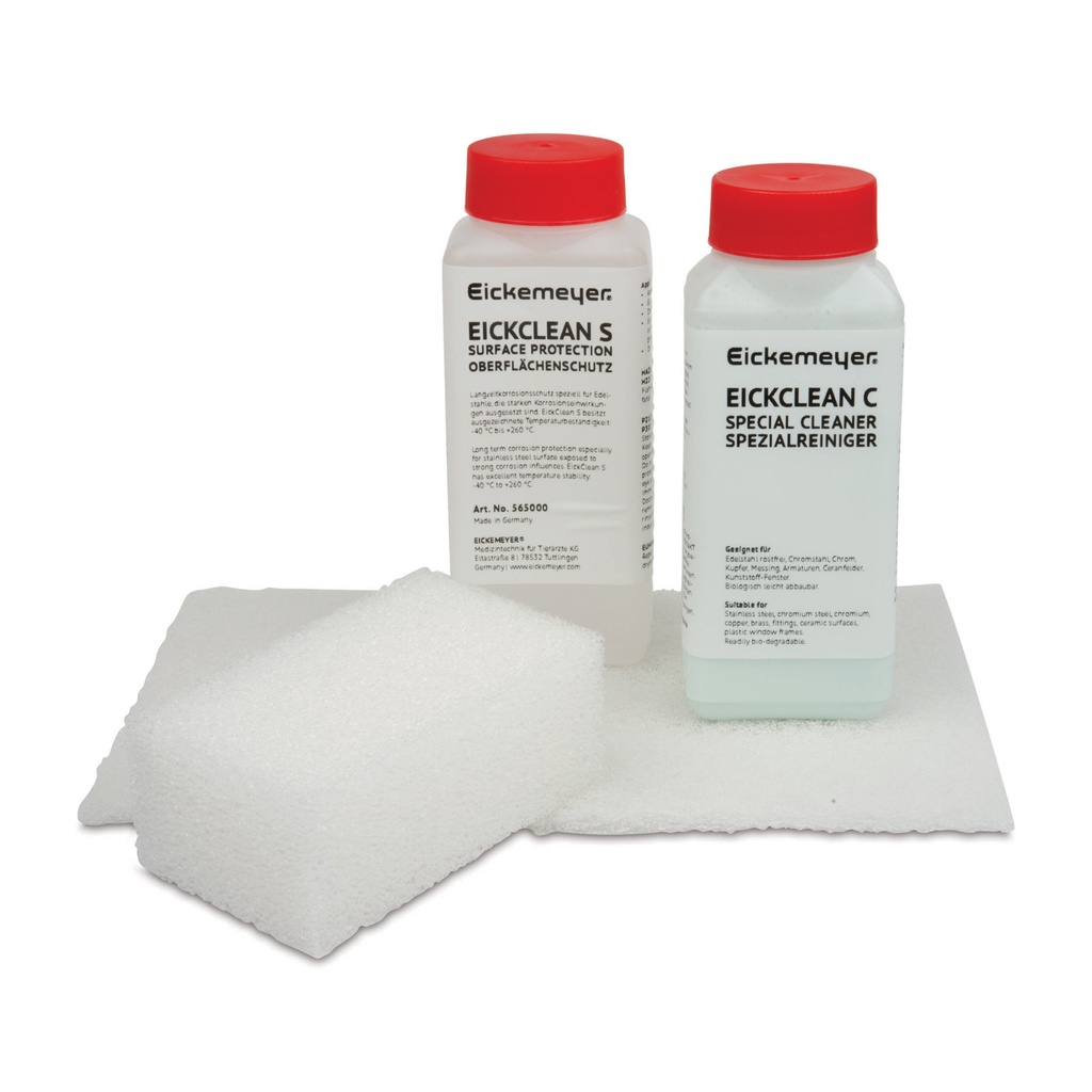 Kit des soins de nettoyage EICKCLEAN pour tables en acier inoxydable.
