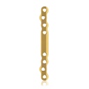 Placa ósea EickLoxx tipo S, 8 orificios, 100 x 11 x 4,5 mm, titanio, oro