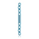 Placa ósea tipo S EickLoxx de 8 orificios, 98 x 8 x 3,2 mm, titanio, azul claro