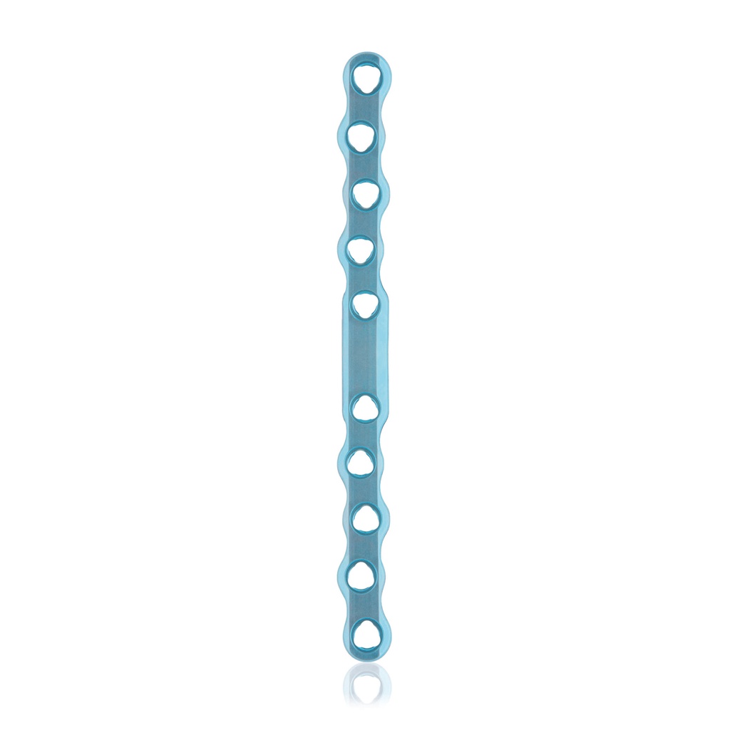 [187744] EickLoxx S-Typ Knochenplatte 10-Loch 108 x 8 x 3.2mm, Titan, hellblau, 