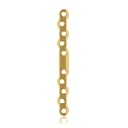 Placa ósea EickLoxx S-Type de 10 orificios, 110 x 11 x 4,5 mm, titanio, oro