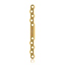 Placa ósea EickLoxx S-Type de 10 orificios, 120 x 11 x 4,5 mm, titanio, oro