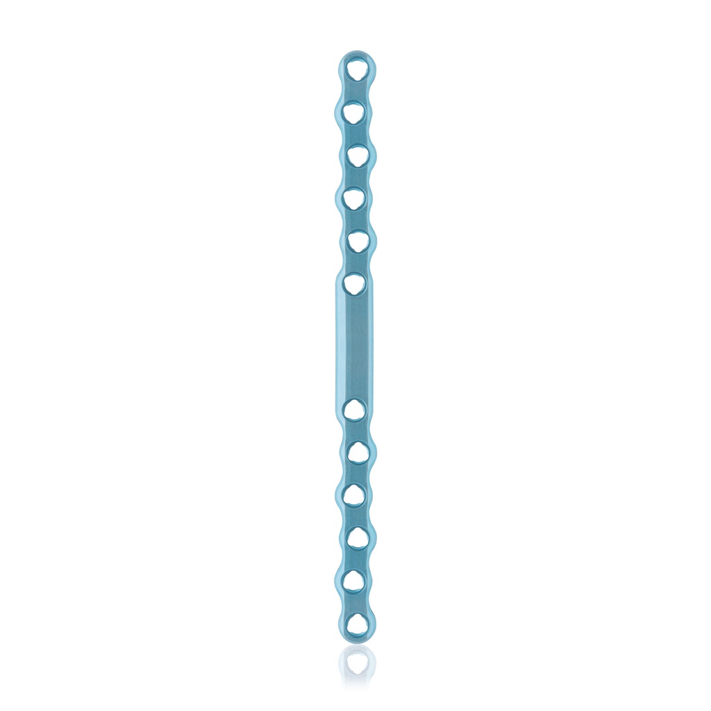 [187746] EickLoxx S-Type bone plate 12 hole, 138 x 8 x 3.2mm, titanium, light blue 