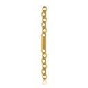 Placa ósea tipo S EickLoxx de 12 orificios, 140 x 11 x 4,5 mm. titanio, oro