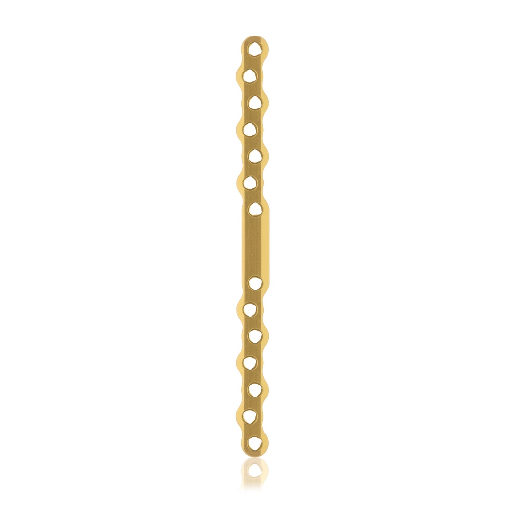[187757] EickLoxx S-type bone plate 14-hole, 160 x 11 x 4.5mm. Titanium, gold