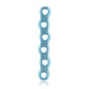EickLoxx S-Type bone plate 6 hole,  58 x 8 x 3.2mm, titanium, light blue 