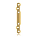 Placa ósea EickLoxx tipo S de 6 orificios, 80 x 11 x 4,5 mm, titanio, dorado