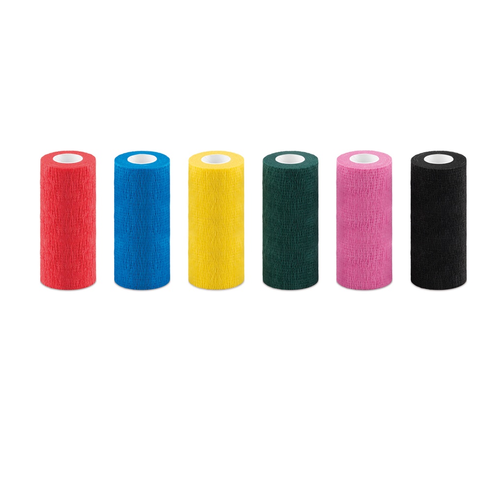 [050752] Eickwrap Bande cohésive, 10 cm Assortiment de couleurs Boîte de 18 pcs.