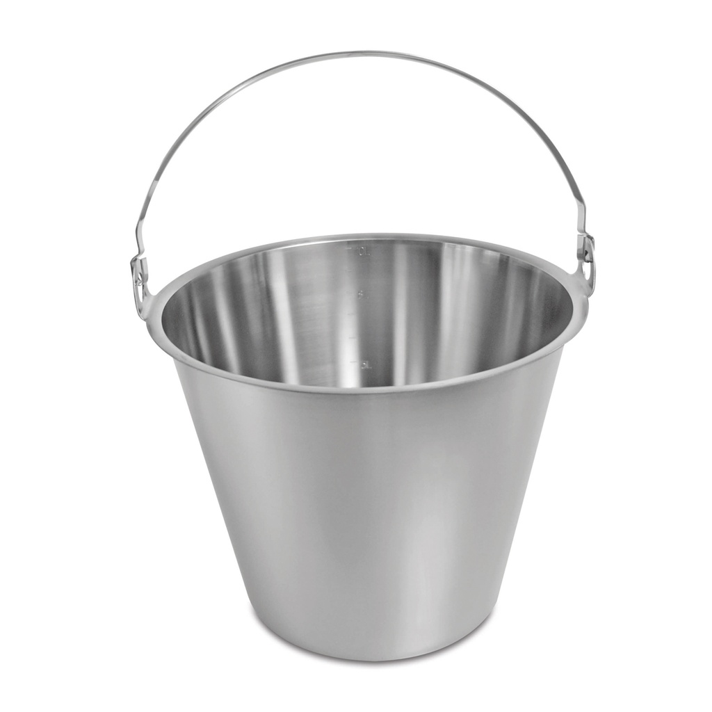 [602510] Seau en acier inoxydable, 10 litres